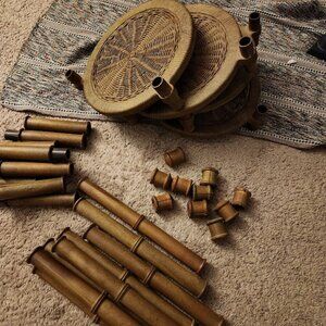 Four tiered decorative stand